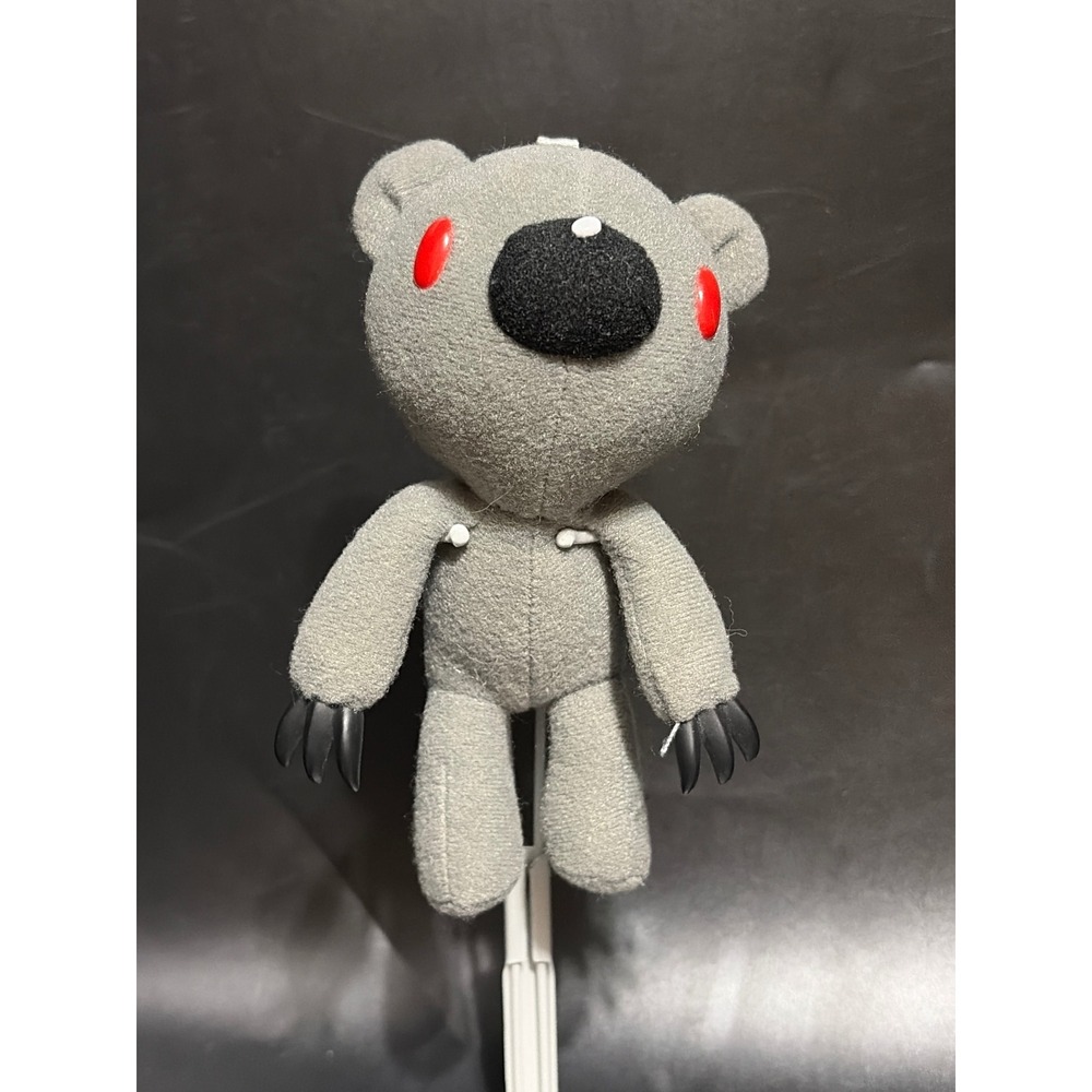 Gloomy Bear Gray Mini Plush Backpack Charm Red Eyes Claw Hands 6" Mori Chack